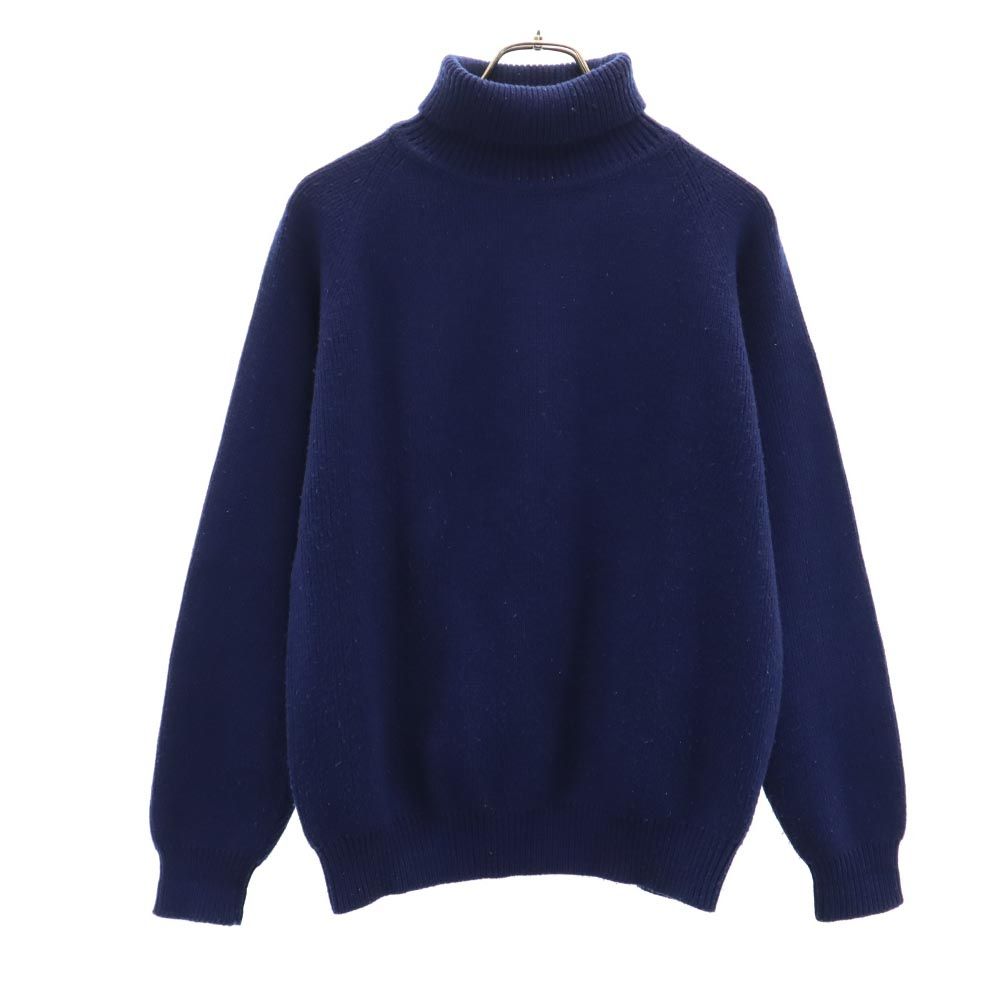 頸龜 - 古着 Anderson_Little 80s ヴィンテージ 長袖 タートルネック セーター M ネイビー ニット メンズ 【中古】