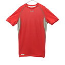 アンダーアーマー プリント トレーニングシャツ LG レッド UNDER ARMOUR 半袖 Tシャツ スポーツ ウォームアップ ロゴ レディース 【中古】 【...