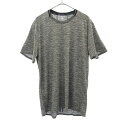 アディダス 総柄 ランニングシャツ L グレー adidas 半袖 Tシャツ ロゴプリント メンズ 【中古】 【230910】 メール便可