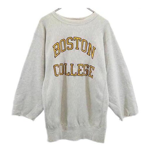 古着 Champion チャンピオン 90s 刺繍タグ REVERSE WEAVE リバースウィーブ 長袖 スウェット トレーナー XL グレー系 袖カットオフ カレッジ メンズ 【中古】 古着 Champion チャンピオン 90s 刺繍タグ REVERSE WEAVE リバースウィーブ 長袖 スウェット トレーナー XL グレー系 袖カットオフ カレッジ メンズ 【中古】