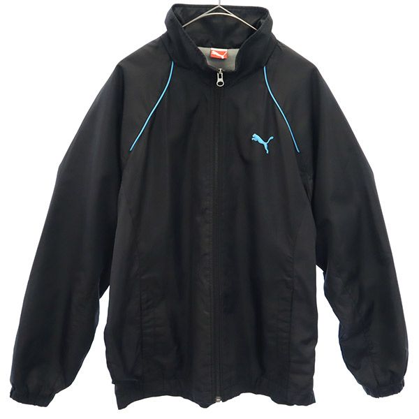 プーマ ウインドブレーカー M ブラック PUMA スポーツ トレーニング ウォームアップ ロゴ刺繍 メンズ 【中古】 【230911】
