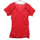 ナイキ プリント ランニングシャツ S レッド NIKE 半袖 Tシャツ ロゴ レディース 【中古】 【230912】 メール便可
