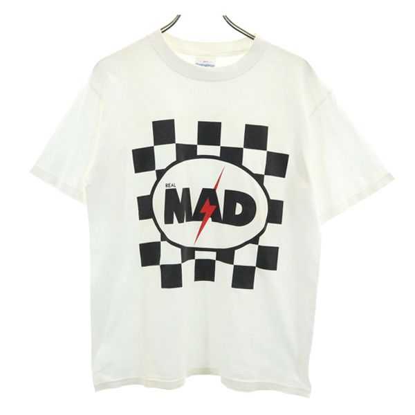 【中古】 ヘック プリント 半袖 Tシャツ M ホワイト hectic メンズ 【200616】 メール便可