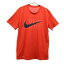 ナイキ プリント トレーニングシャツ M レッド THE NIKE TEE 半袖 Tシャツ スポーツ ウォームアップ ロゴ メンズ 【中古】 【230913】 メール便可