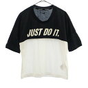 ナイキ プリント ランニングシャツ S NIKE 半袖 Tシャツ ロゴプリント レディース 【中古】 【230915】 メール便可
