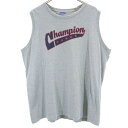 古着 チャンピオン Champion ノースリーブ タンクトップ 4L グレー ビッグサイズ メンズ 【中古】