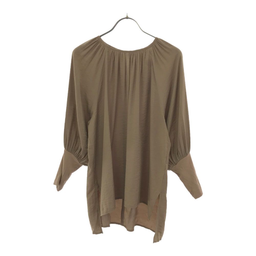 古着 ナノユニバース nano universe 7分袖 バックホール ブラウス F ベージュ系 サイドスリット シャツ レディース 【中古】 【PD】