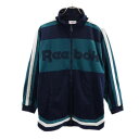 リーボック ジャージ 164 グリーン系 Reebok トラック ジャケット 裏起毛 メンズ 【中古】 【230915】