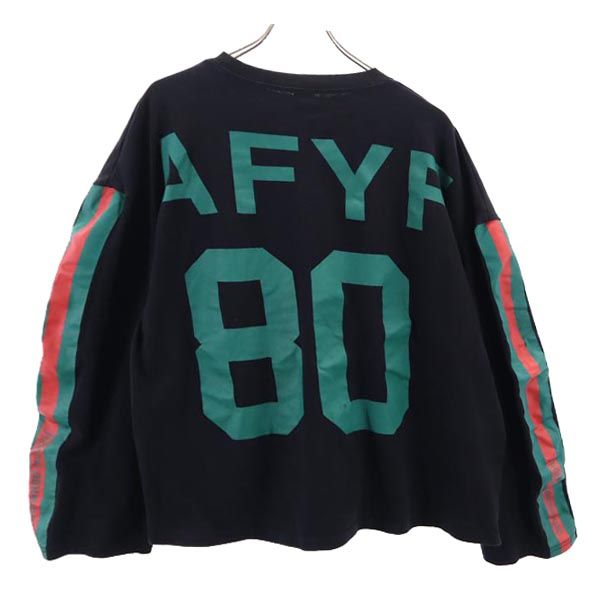 古着 AFYF エーエフワイエフ バックプリント 長袖 Tシャツ 黒 ロンT メンズ 【中古】
