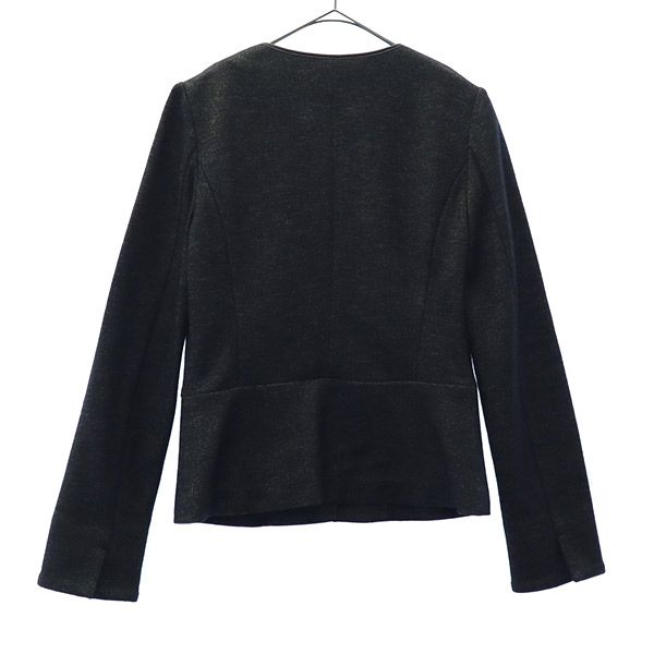 古着 NARACAMICIE ナラカミーチェ ノーカラージャケット 1 グレー レディース 【中古】 【PD】