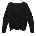 セオリー ボーダー ウールブレンドニット S ブラック系 Theory 長袖 セーター レディース 【中古】 【230917】