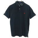 ポロラルフローレン 半袖 ポロシャツ M ブラック POLO RALPH LAUREN 鹿の子 メンズ 【中古】 【240504】