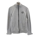 アルマーニエクスチェンジ ジップ プリント ジャケット XS グレー ARMANI EXCHANGE ジップパーカー ロゴ メンズ 【中古】 【230919】