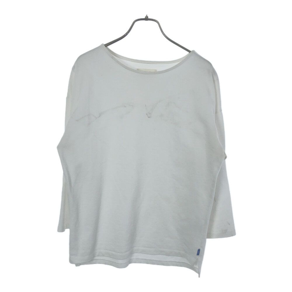 シールームリン 日本製 ロゴプリント 7分袖 Tシャツ ホワイト SeaRoomlynn ロンT レディース   メール便可