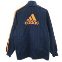 古着 adidas アディダス バックプリント トレーニング トラックジャケット S ネイビー ジャージ メンズ 【中古】