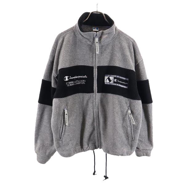 チャンピオン 90s オールド 長袖 フリースジャケット M グレー系 Champion メンズ 【中古】 【231202】 【PD】