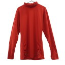 ナイキ プリント トレーニングシャツ XL レッド NIKE 長袖 Tシャツ ハイネック スポーツ ウォームアップ ロゴ メンズ 【中古】 【230928】 メ...