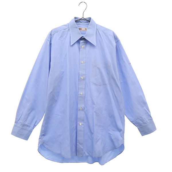 古着 ダックス DAKS 長袖 レギュラーカラー コットンシャツ M ブルー メンズ 【中古】