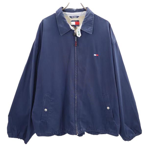 トミーヒルフィガー 90s オールド ブルゾン スイングトップ XL ネイビー TOMMY HILFIGER メンズ 【中古】 【231114】 【PD】