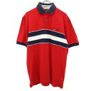 古着 トミーヒルフィガー TOMMY HILFIGER 半袖 ポロシャツ M レッド系 鹿の子地 メンズ 【中古】(4)