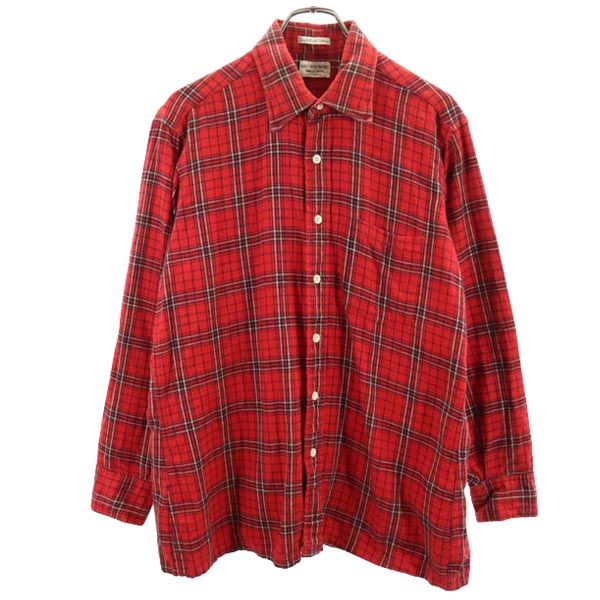 Rakuten - 古着 VINTAGE ヴィンテージ 60s チェック 長袖 シャツ L レッド系 メンズ 【中古】 【PD】