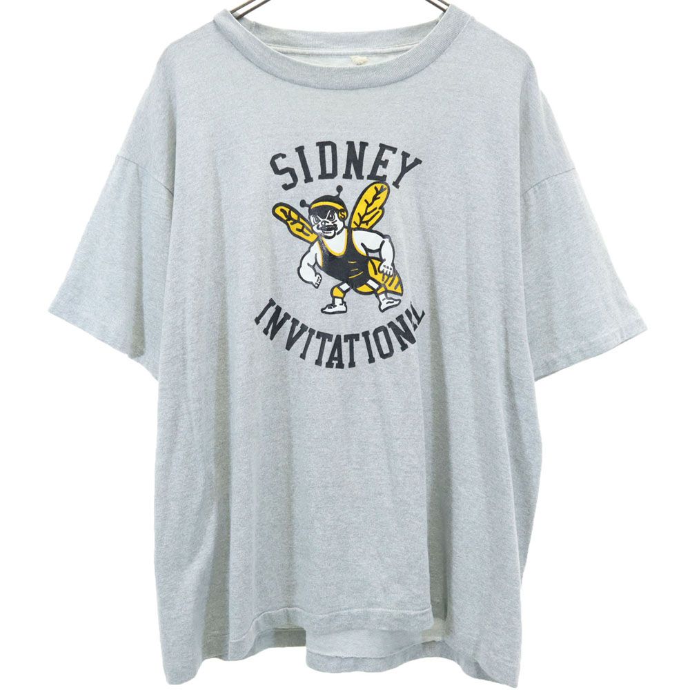 樂天商城 - 古着 SCREEN STARS スクリーンスターズ 80s 90s オールド プリント 半袖 Tシャツ XXL グレー系 ビッグサイズ メンズ 【中古】