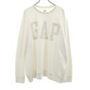 ギャップ 長袖 トレーナー XL ホワイト系 GAP スウェット 裏起毛 メンズ  