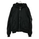 シップスジェットブルー アルファインダストリーズ 長袖 フード ナイロン フライトジャケット M ブラック SHIPS JET BLUE ALPHA INDUSTRIES メンズ 【中古】 【240203】