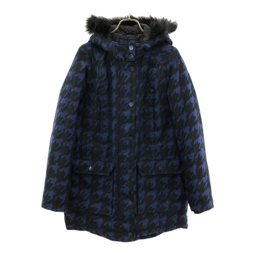 古着 TOMMY HILFIGER トミーヒルフィガー 総柄 長袖 フェイクファー 中綿ジャケット S ブルー系 レディース 【中古】 【PD】 古着 TOMMY HILFIGER トミーヒルフィガー 総柄 長袖 フェイクファー 中綿ジャケット S ブルー系 レディース 【中古】 【PD】
