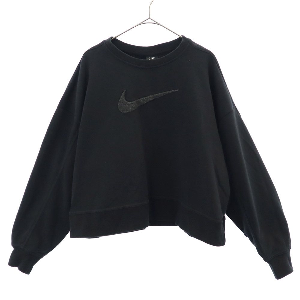 ナイキ ロゴワッペン 長袖 トレーナー XL ブラック NIKE スウェット レディース 【中古】 【240205】