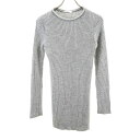 古着 agnes b. アニエスベー フランス製 長袖 リブ セーター グレー系 レディース 【中古】 【PD】