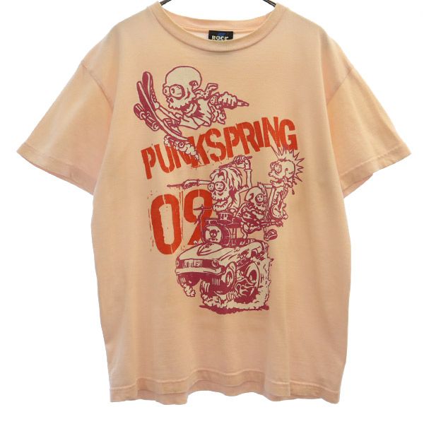Rock1 PUNK SPRING 09 プリント 半袖 Tシャツ M ピンク フェス バンド メンズ 【中古】 【230708】 メール便可