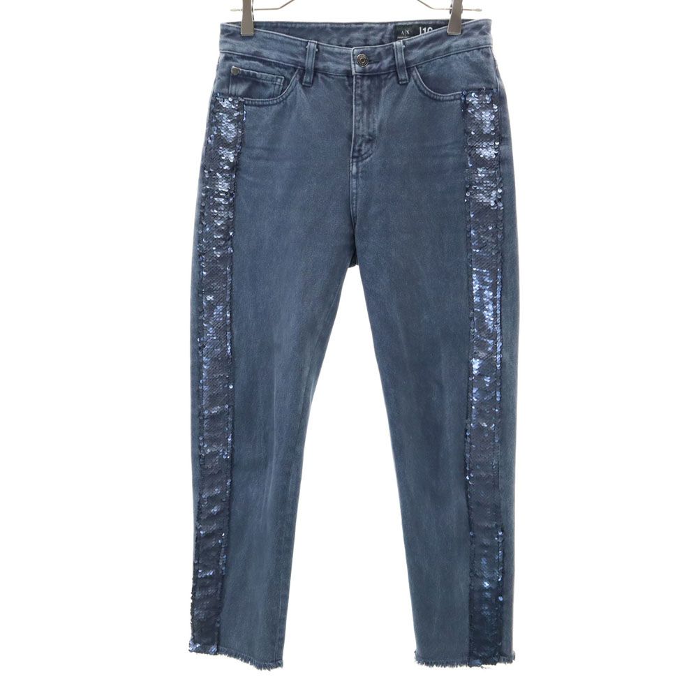 古着 ARMANI EXCHANGE アルマーニエクスチェンジ スリムデニムパンツ 25 グレー系 レディース 【中古】