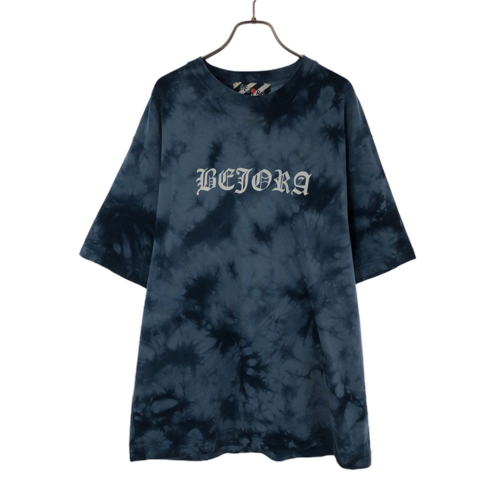 樂天商城 - 古着 BEJORA ビジョーラ プリント 半袖 タイダイ Tシャツ XL ブルー系 メンズ 【中古】