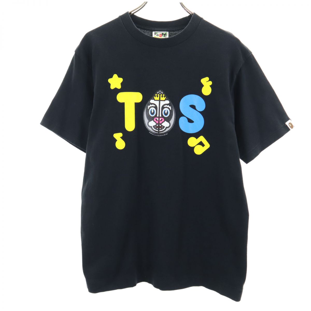 ベイプ 日本製 プリント 半袖 Tシャツ M ブラック BAPE A BATHING APE メンズ 【中古】 【240320】 メール便可