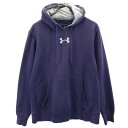古着 UNDER ARMOUR アンダーアーマー 長袖 スウェットパーカー MD ネイビー系 裏起毛 メンズ 【中古】 【PD】