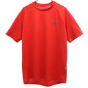アンダーアーマー プリント トレーニングシャツ MD レッド UNDER ARMOUR 半袖 Tシャツ クルーネック スポーツ ウォームアップ メンズ 【中古】...
