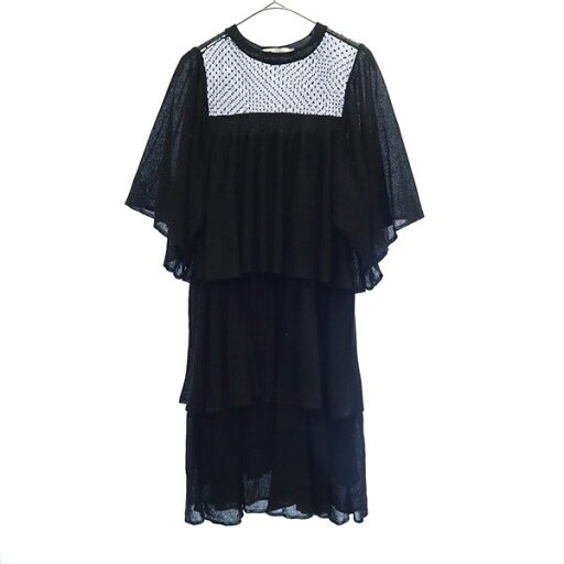 ザラ ティアード チュニック M ブラック ZARA レディース 【中古】 【230619】 ザラ ティアード チュニック M ブラック ZARA レディース 【中古】 【230619】