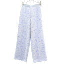 ユナイテッドアローズ 未使用 総柄 ロングパンツ 36 ブルー UNITED ARROWS レディース 【中古】 【230929】