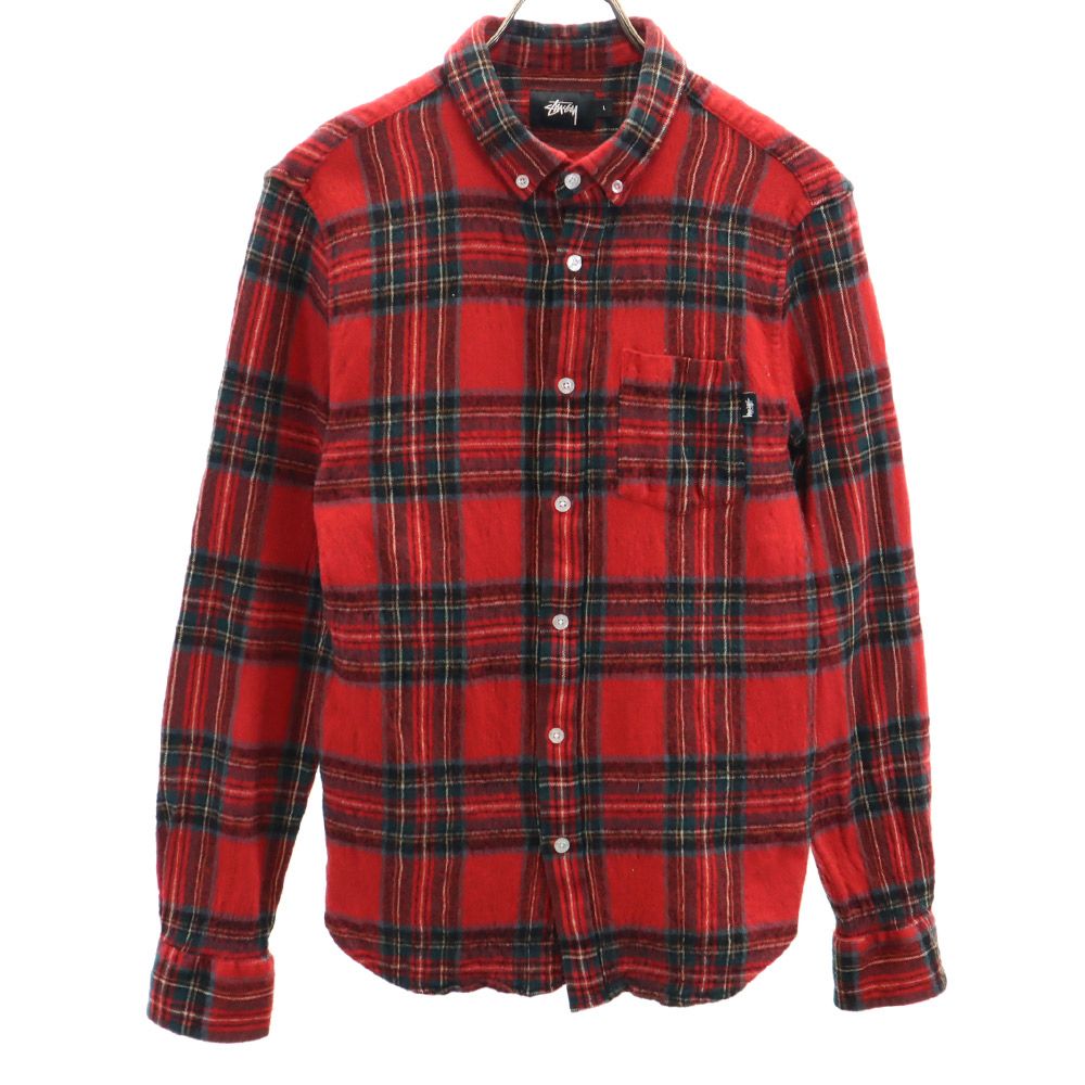 STUSSY チェックシャツ ネルシャツ レッド 美品 ステューシー  