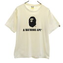 ベイプ プリント 半袖 Tシャツ L ホワイト BAPE A BATHING APE メンズ 【中古】 【240321】 メール便可 【PD】