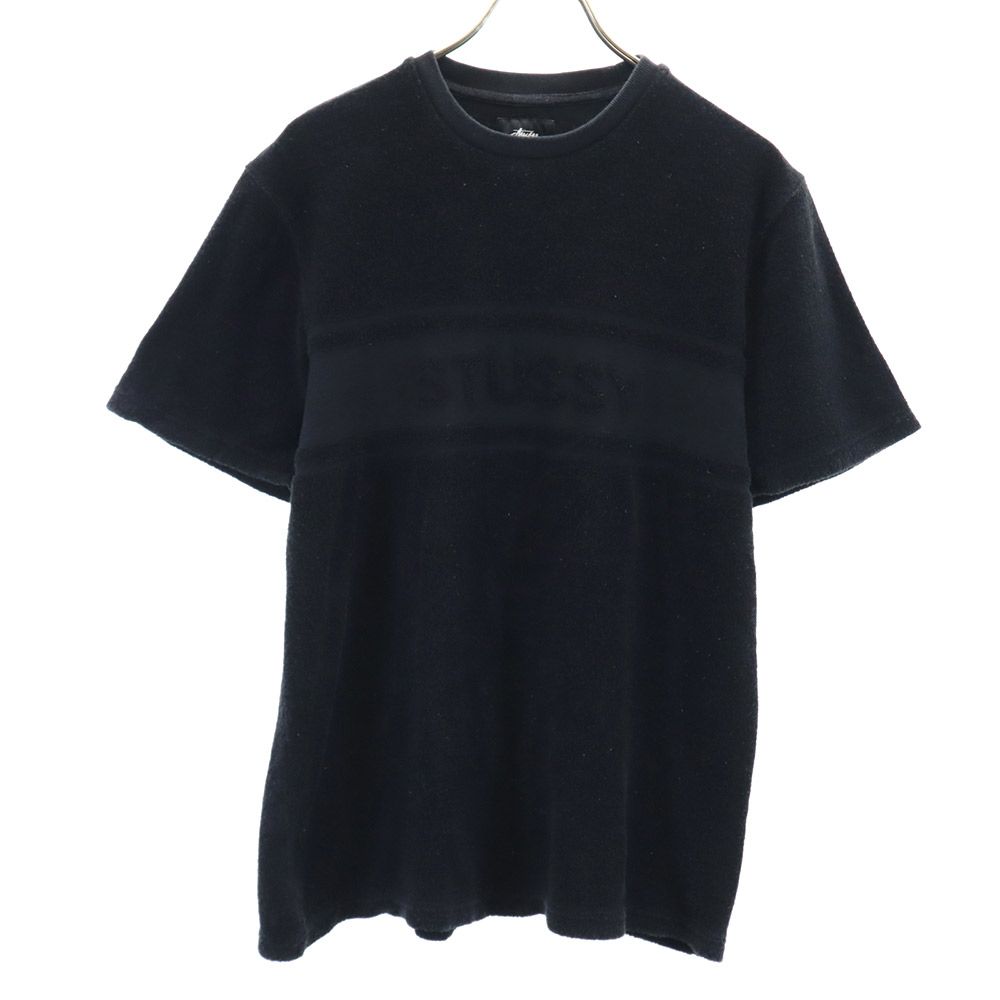 ステューシー 半袖 トレーナー S 黒 STUSSY パイル地 メンズ 【中古】 【240208】