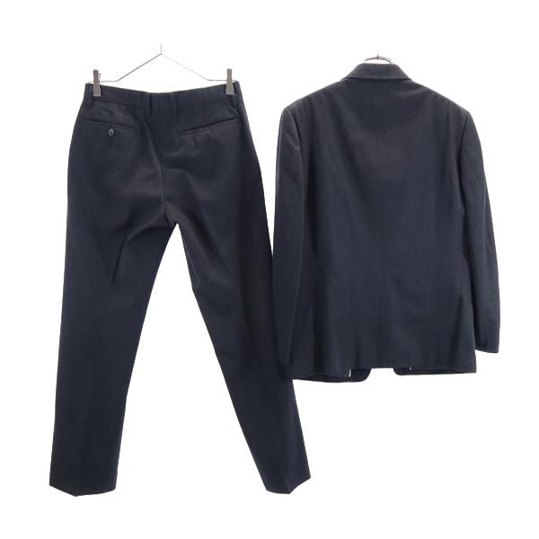 ピーピーエフエム ウール100％ スーツ 上下 セットアップ S グレー PPFM テーラード ジャケット ロング パンツ メンズ 【中古】 【230313】