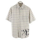 古着 XLARGE エクストララージ チェック 半袖 シャツ M グレー系 メンズ 【中古】 【PD】(4)