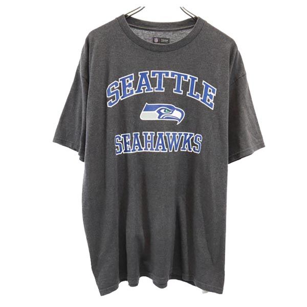 エヌエフエル チームアパレル シアトルシーホークス プリント 半袖 Tシャツ XL グレー NFL TEAM APPAREL アメフト メンズ   メール便可