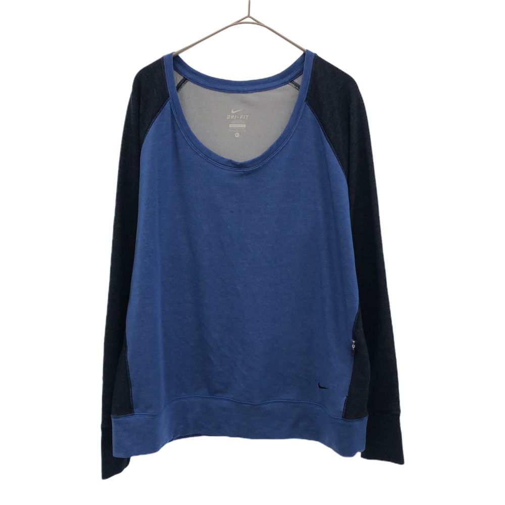 古着 ナイキ NIKE 長袖 Tシャツ XL ブルー系 ロンT カットソー レディース 【中古】