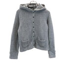 古着 To b. by agns b トゥービーバイアニエスベー 長袖 ニット カーディガン Tu グレー フード付 レディース 【中古】