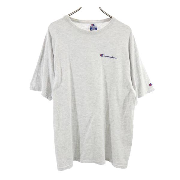 チャンピオン クルーネック 半袖 Tシャツ L グレー Champion ロゴプリント メンズ 【中古】 【230619】 メール便可