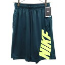 未使用 ナイキ スポーツ ボーダー ショートパンツ S グリーン系 NIKE ロゴ メンズ 【中古】 【230417】 メール便可