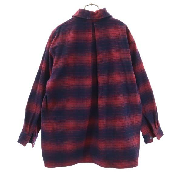 新品 バースト222 18AW チェック柄 シャツ ジャケット 2 赤×紺 vast222 日本製 メンズ 【210303】